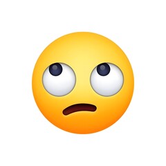 Fototapeta premium Rolling Eyes Emoji: Expressing Frustration and Disbelief 