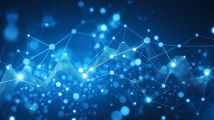 Obraz premium Abstract blue background with molecules, representing science, technology, and innovation