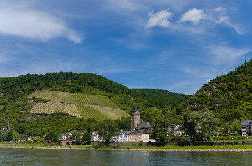 Fototapeta premium A trip to the Rhine Valley on a summer's day.