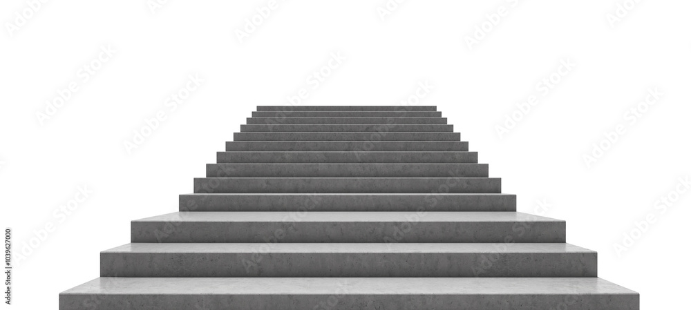Aufkleber concrete stairs on an isolated white background. minimalistic design with a contemporary look. conce