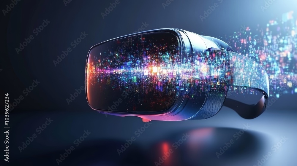 Poster abstract futuristic design with bright colors and dynamic curves for a technological aesthetic