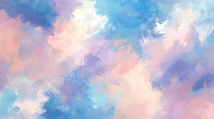 Abstract painted background with soft, pastel colors of pink, blue, and purple.