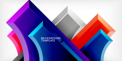 Obraz premium Geometric design abstract background - circles and triangles