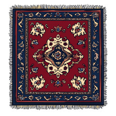 Hand drawn cartoon illustration of a carpet