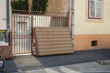 Household miscellaneous rubbish items put on the street for council bulk waste collection