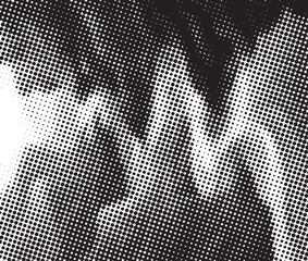 Abstract halftone black and white background