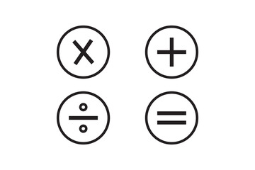 calculator count icon sign vector