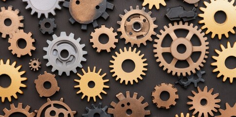 Efficient cog system rotating seamlessly within a complex machinery setup, showcasing precision and engineering excellence.