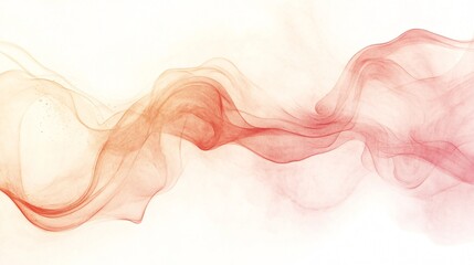 Abstract red and orange wave pattern on a white background.