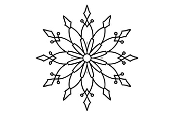 simple christmas mandala  silhouette