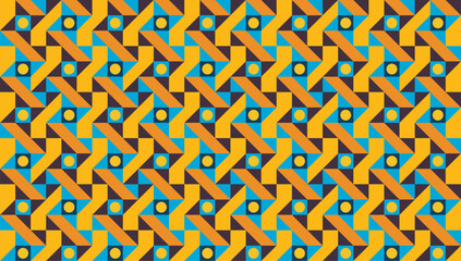 Seamless geometric pattern combination of colorful shapes. Perfect for printing, design backgrounds, wallpaper and tiles, gift wrapping