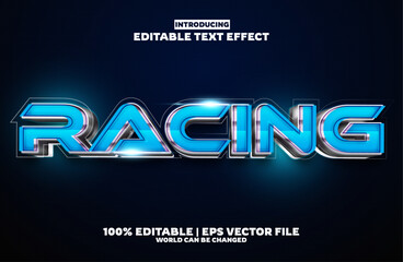 New Racing editable text effect in new modern trend style