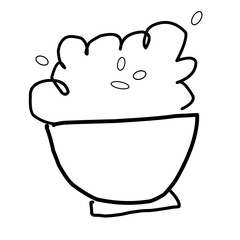illustration of a bowl rice