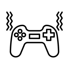 Controller Vibration line icon