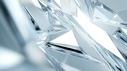 Futuristic 3D Render of Icy-White Geometric Surface for Electronic Product Presentations