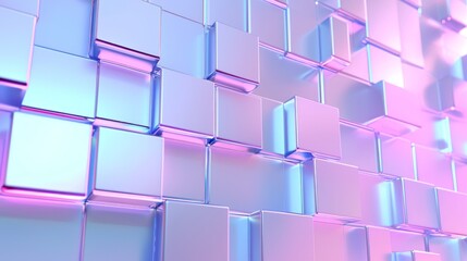 Obraz premium Futuristic Textured Backdrop with Layered Matte and Glossy Finishes in Cool Colors for Showcasing Electronic Devices, 3D Render Illustration