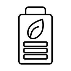 Eco Battery line icon