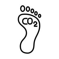 Carbon Footprint line icon