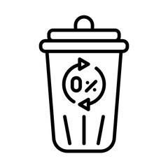 Zero Waste line icon