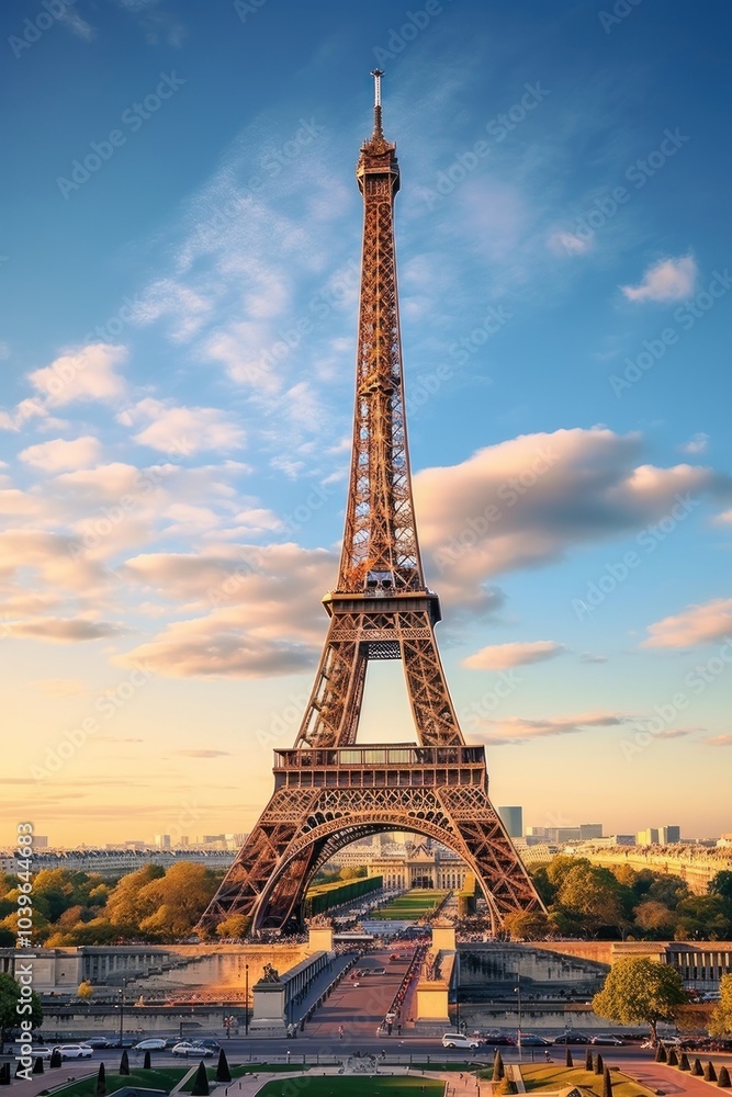 Poster eiffel tower background transportation architecture automobile.