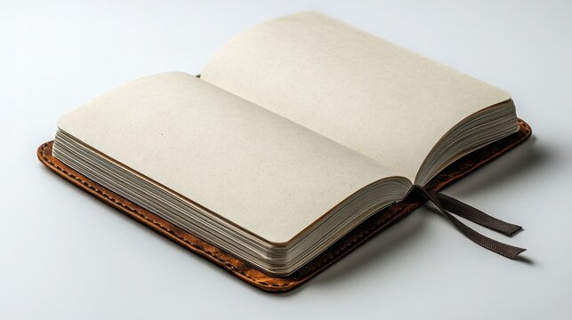 Blank Notebook Mockup on Isolated White Background Perfect for Designing Custom Covers and Presentations