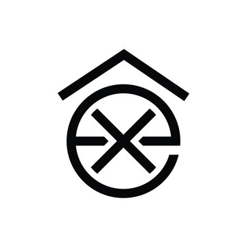 Minimal Typographic EX Logo