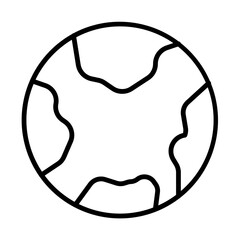 Planet earth line icon