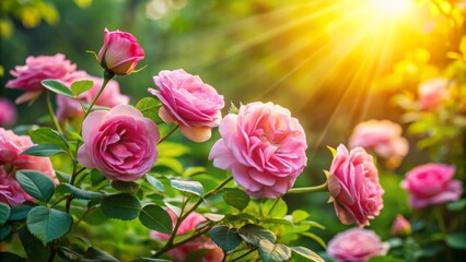 Obraz premium Soft Gentle Light Illuminates Delicate Pink Petals, Creating a Serene and Tranquil Atmosphere