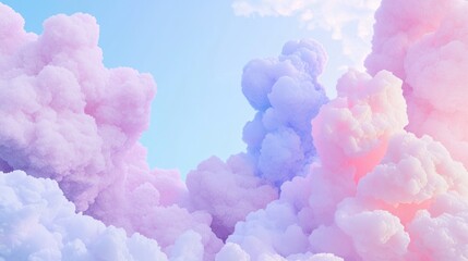 Obraz premium Serene Cloudscape - Dreamy 3D Render Background for Electronic Product Showcases