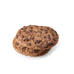 Cookie with chocolate style isolated white background.