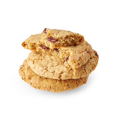 Cookie with chocolate style isolated white background.