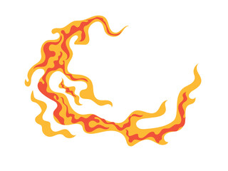 Fire flame cartoon design element