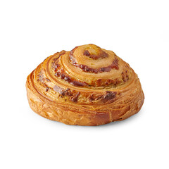 Croissant bakery isolated white background style.