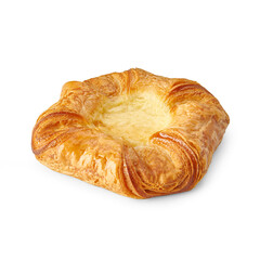 Croissant bakery isolated white background style.