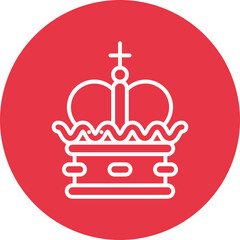 Crown Icon line circle icon