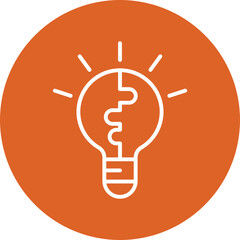 Problem Solving Puzzle line circle icon