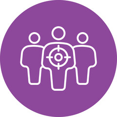 Leader Target line circle icon