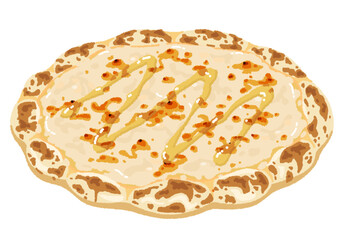 ピザ・クアトロ・フォルマッジのイラスト