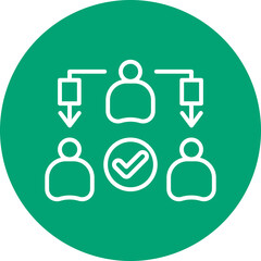 Delegation Icon line circle icon
