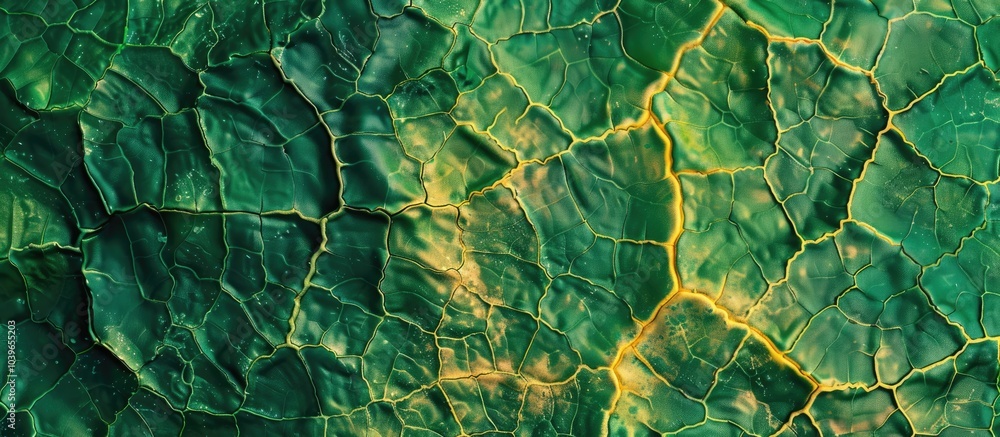 Poster abstract background with green and yellow leaf veins texture suitable for copy space image