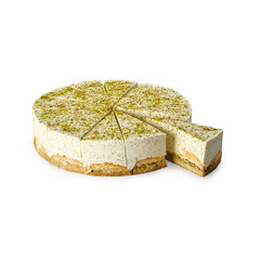Cakes is in the white background isolated style.