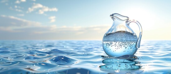 A filled water jug suitable for use as a background or in an article with copy space image