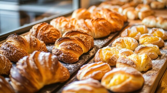 A vibrant artisanal bakery with baking tools and freshly baked goods, Artisan bakery craftsmanship style, photo of