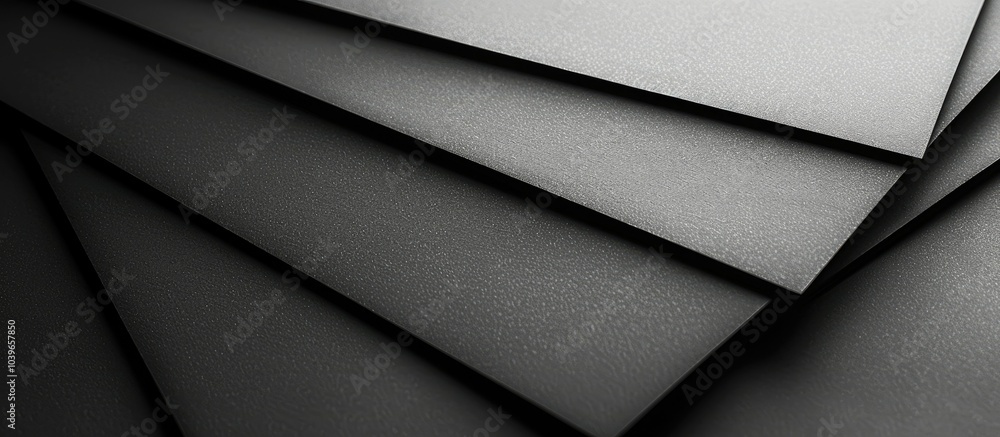 Poster black sheets of paper on a white isolated background with copy space image