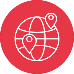 Geotag Icon line circle icon