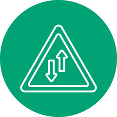 Traffic Sign line circle icon