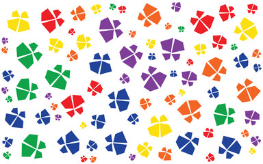 Colorful Shape Abstract background in flat style