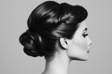 Stunning Updo: A Perfect Blend of Sharp Lines and Soft Feminine Elegance in Haircut Styling