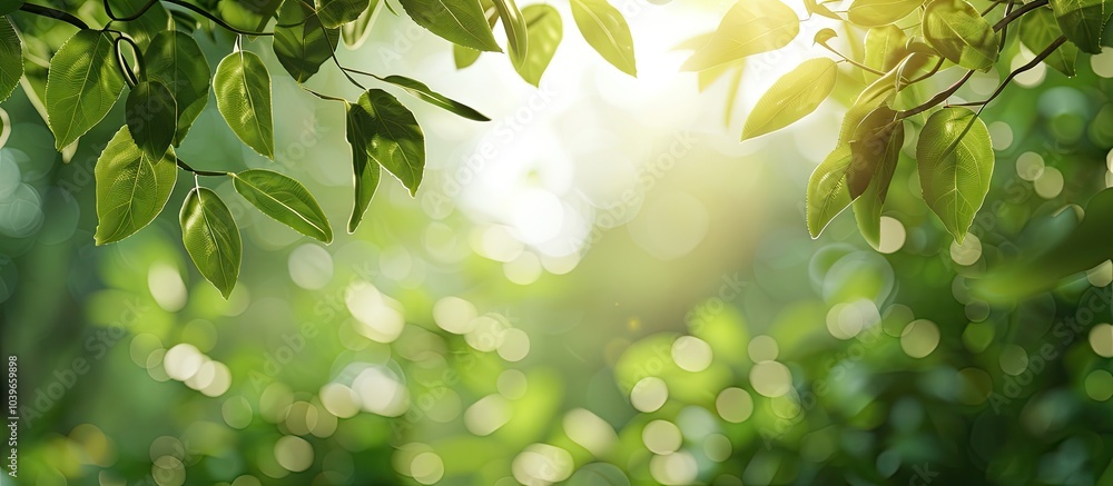 Aufkleber sunny summer scenery with leaf shadows creating a pleasing background around the copy space image
