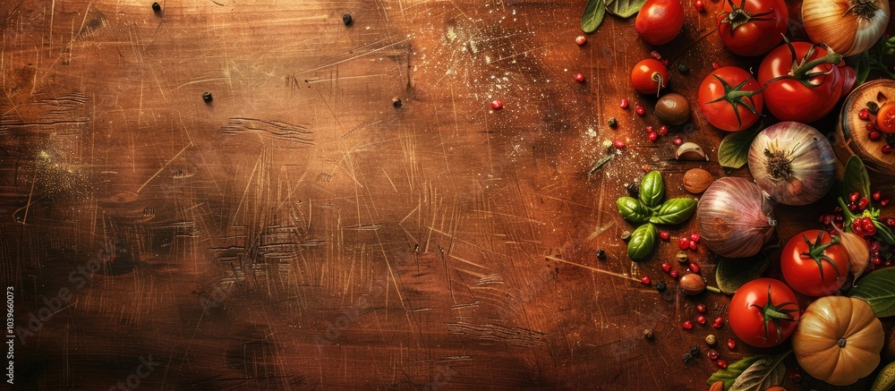 Poster a food themed border with space for text or images. with copyspace image